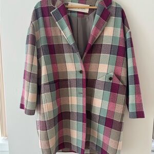 Japanese Vintage Women's Multicolor Plaid Jacket